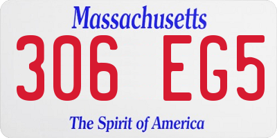 MA license plate 306EG5