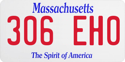 MA license plate 306EH0