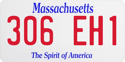 MA license plate 306EH1