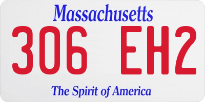 MA license plate 306EH2