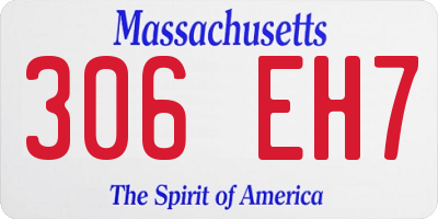MA license plate 306EH7