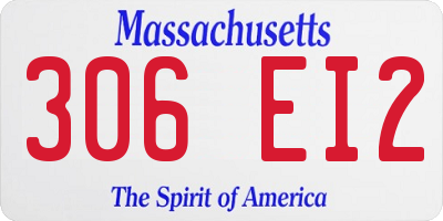 MA license plate 306EI2