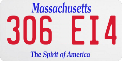 MA license plate 306EI4