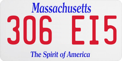 MA license plate 306EI5