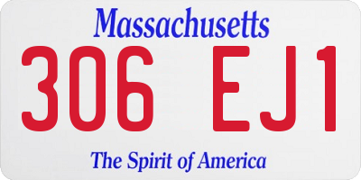 MA license plate 306EJ1