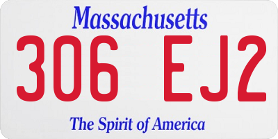 MA license plate 306EJ2