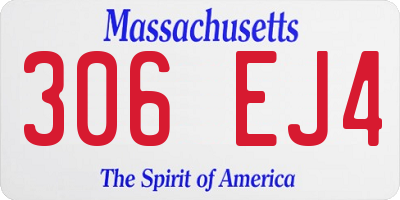 MA license plate 306EJ4