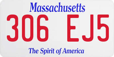 MA license plate 306EJ5