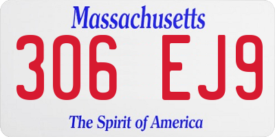 MA license plate 306EJ9