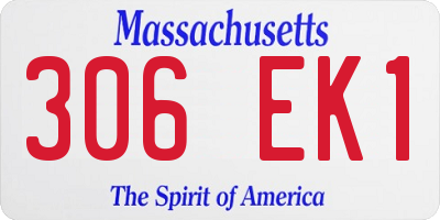 MA license plate 306EK1