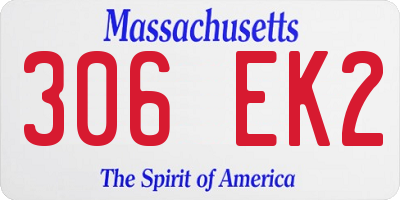 MA license plate 306EK2