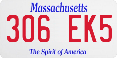 MA license plate 306EK5