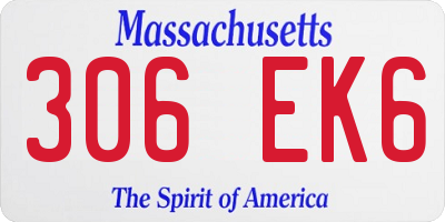 MA license plate 306EK6