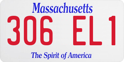 MA license plate 306EL1