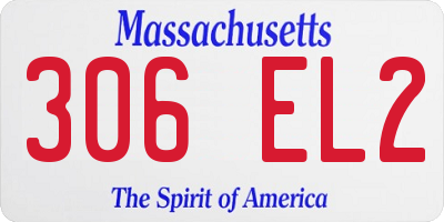 MA license plate 306EL2