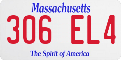 MA license plate 306EL4