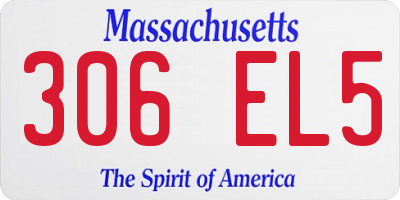 MA license plate 306EL5