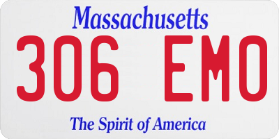 MA license plate 306EM0