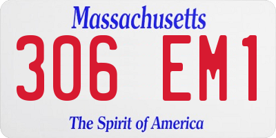 MA license plate 306EM1