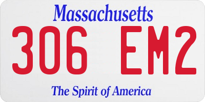 MA license plate 306EM2