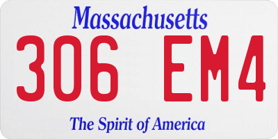 MA license plate 306EM4