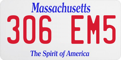 MA license plate 306EM5