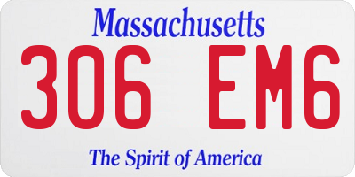 MA license plate 306EM6