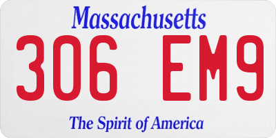 MA license plate 306EM9