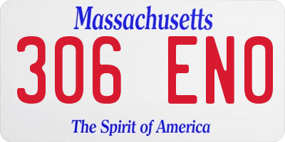 MA license plate 306EN0