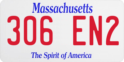 MA license plate 306EN2