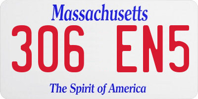 MA license plate 306EN5