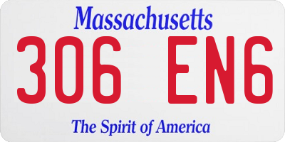 MA license plate 306EN6
