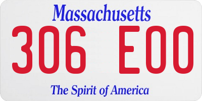 MA license plate 306EO0