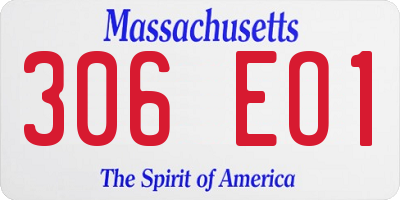 MA license plate 306EO1