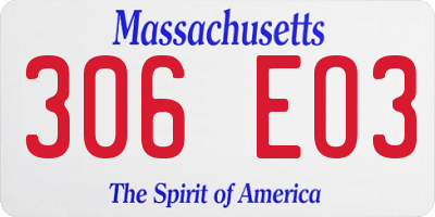 MA license plate 306EO3