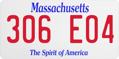 MA license plate 306EO4