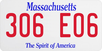 MA license plate 306EO6