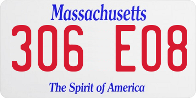 MA license plate 306EO8