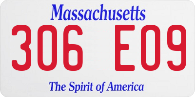 MA license plate 306EO9