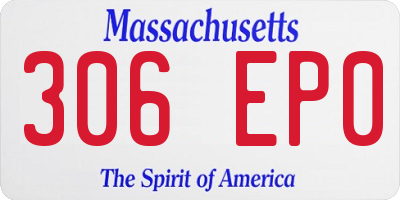 MA license plate 306EP0