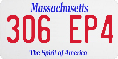 MA license plate 306EP4