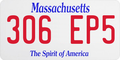 MA license plate 306EP5
