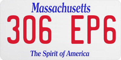 MA license plate 306EP6