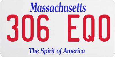 MA license plate 306EQ0