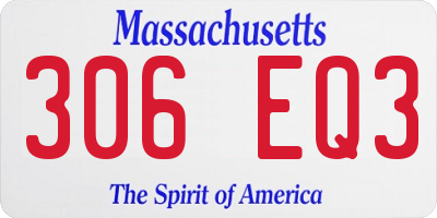 MA license plate 306EQ3