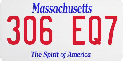 MA license plate 306EQ7