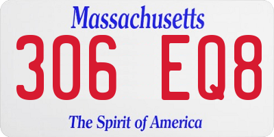 MA license plate 306EQ8