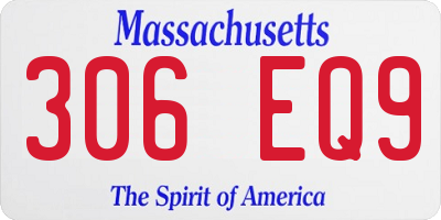 MA license plate 306EQ9