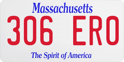 MA license plate 306ER0