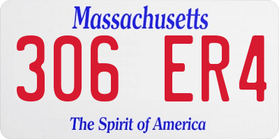 MA license plate 306ER4
